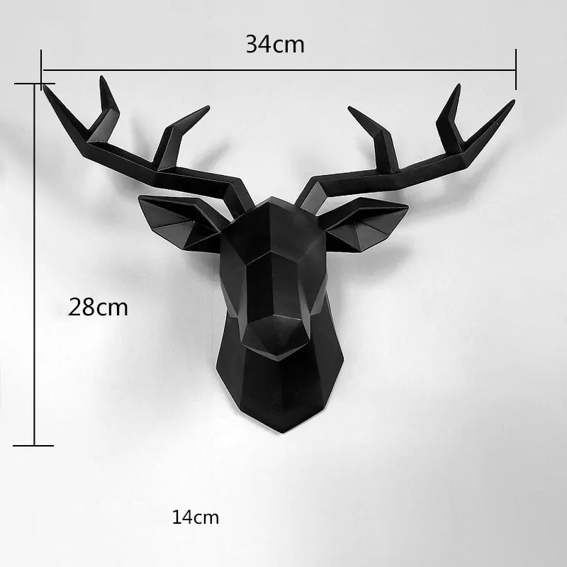 Globally Sourced Products Presents Modern 3D Deer Head Wall Sculpture