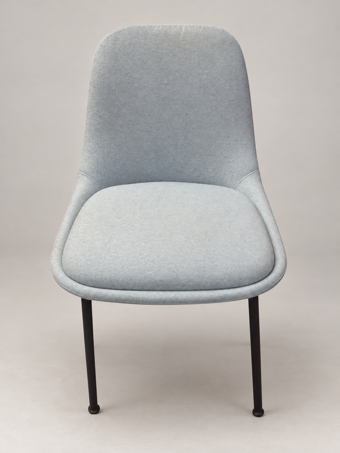 Bernhardt chair straight-on view; digitally staged background