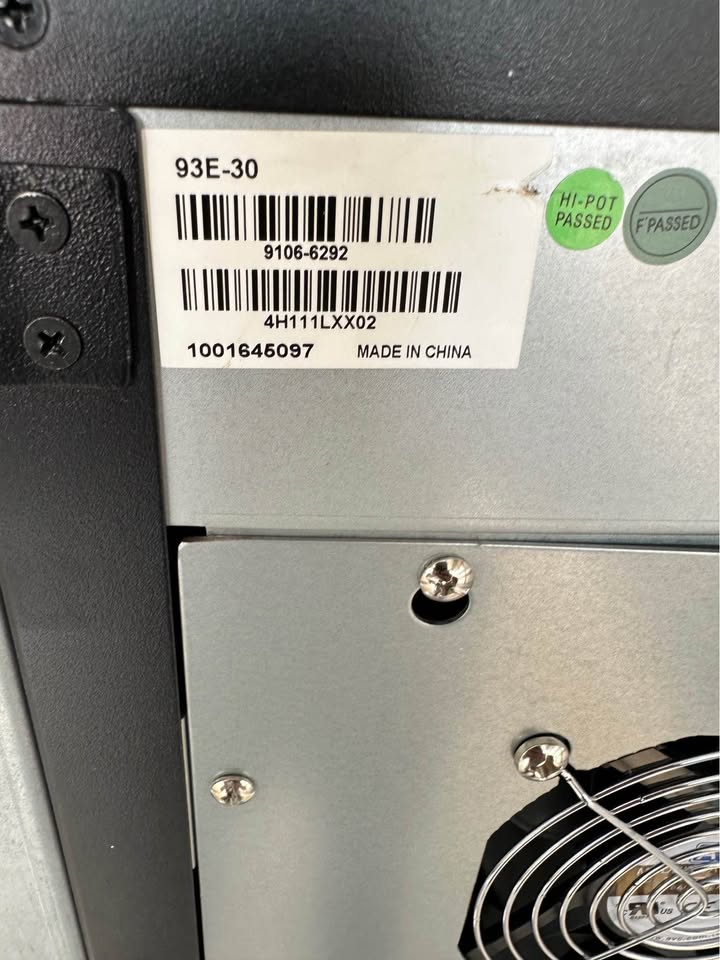 Eaton 93E-30 model label