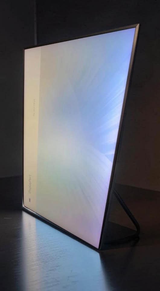 Samsung QM65H exact-item angled front view; owner confirms tested, quality-control passed and working as intended.