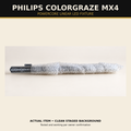 Philips ColorGraze MX4 actual wrapped fixture hero; staged neutral background
