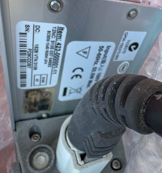 Original close-up item label and connector; genuine condition photo