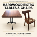 Edited presentation of owner-supplied bistro table and chair; review originals for condition.