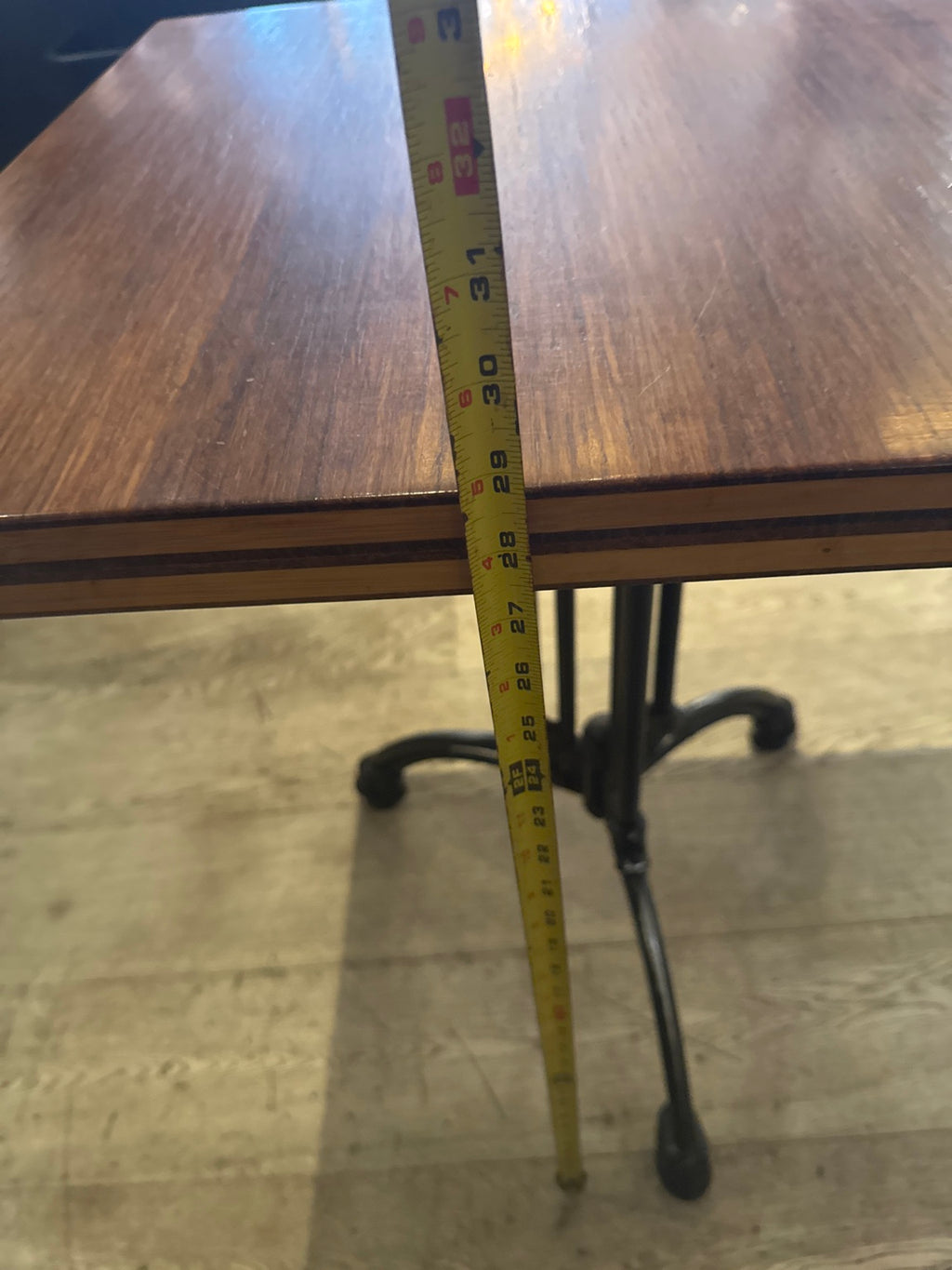 Original table height tape photo; approximately 29 inches, perspective dependent.