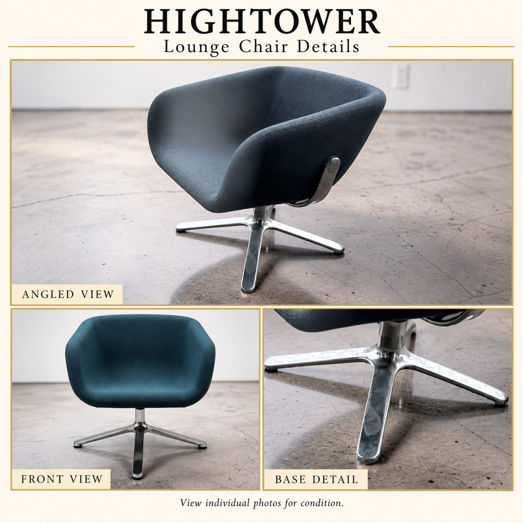 Edited collage of supplied Hightower chair views; historical photos, background edited.