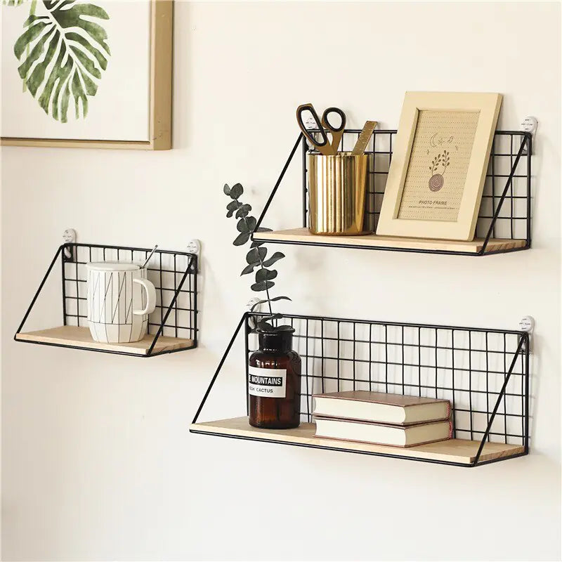 Globally Sourced Products Presents Nordic Wooden Wall Hanging Shelves