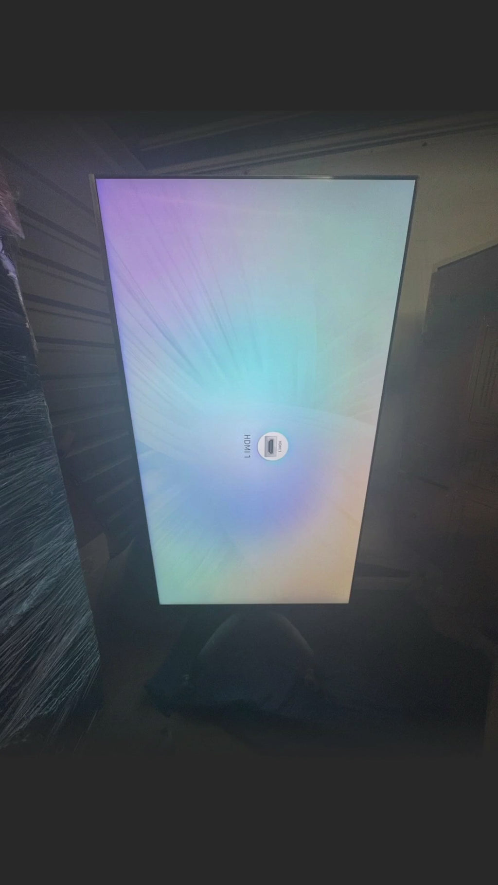 Samsung QN82Q6FNAFXZA 82-inch QLED TV and rolling stand — exact-item video; staged scenes disclosed