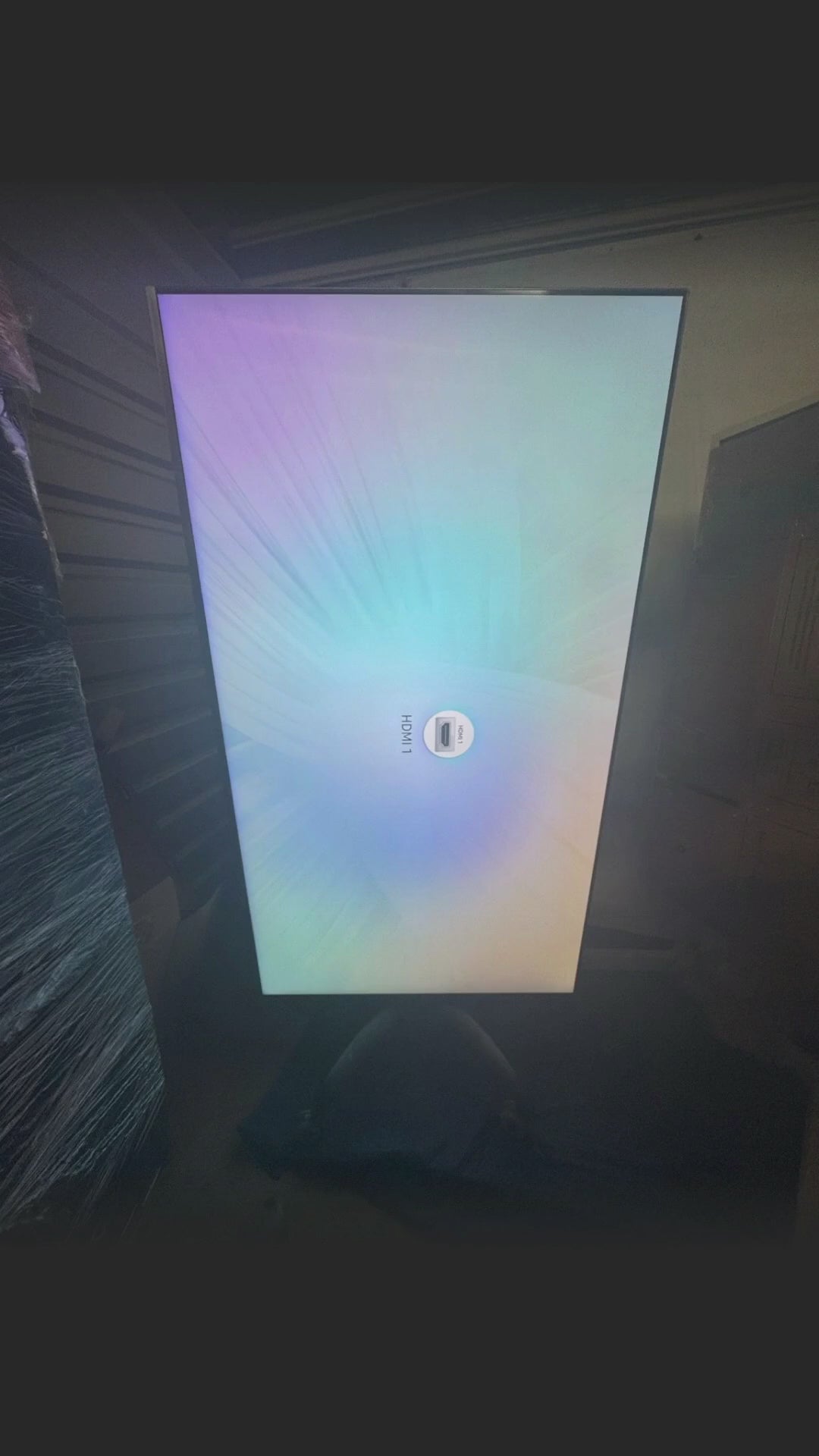 Samsung QN82Q6FNAFXZA 82-inch QLED TV and rolling stand — exact-item video; staged scenes disclosed