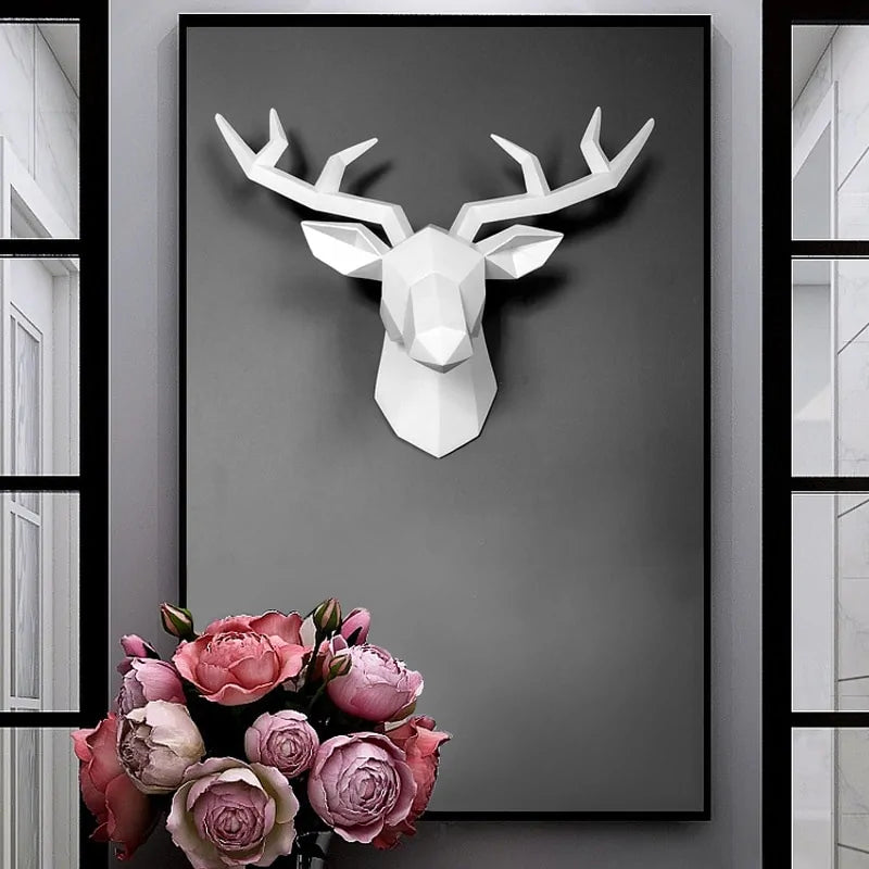 Globally Sourced Products Presents Modern 3D Deer Head Wall Sculpture