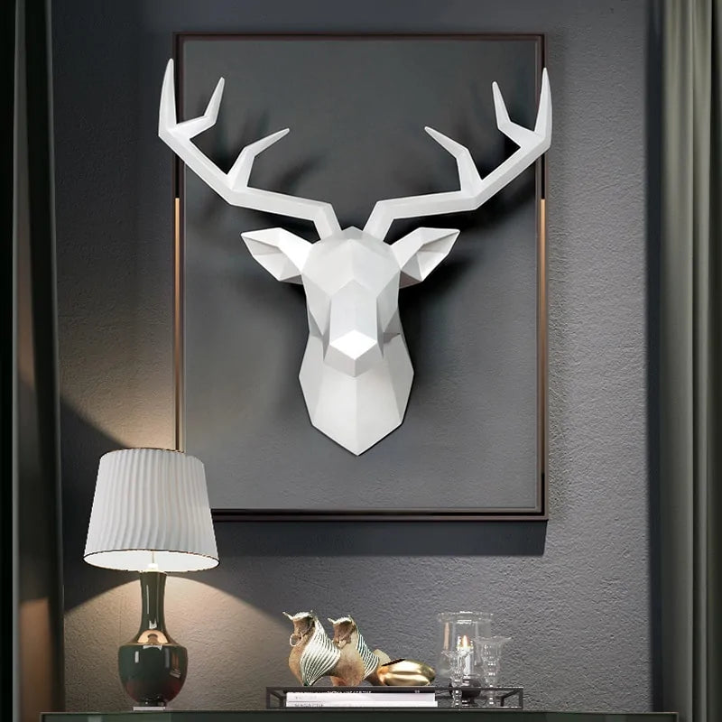 Globally Sourced Products Presents Modern 3D Deer Head Wall Sculpture